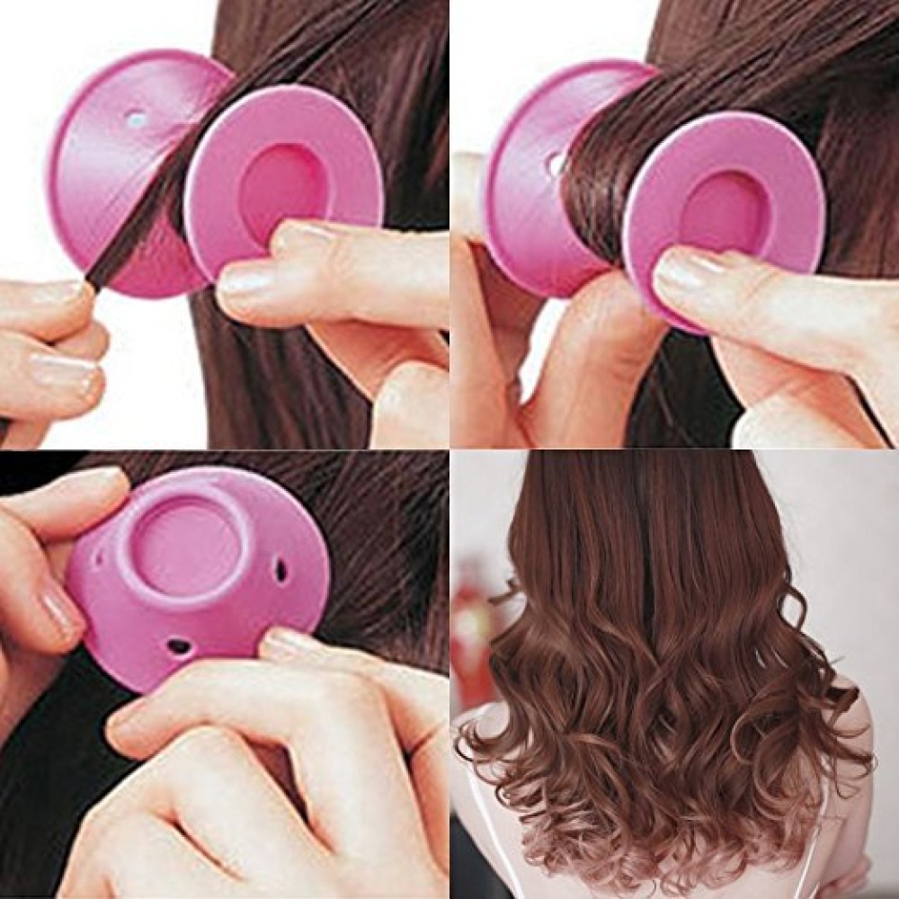 Portable Ultra-long Hair Dryer Oil Curly Styling Heating Cap Set Fast Without Hurting Rose Red + Pink Bell Roll_25 * 17 - Image 2