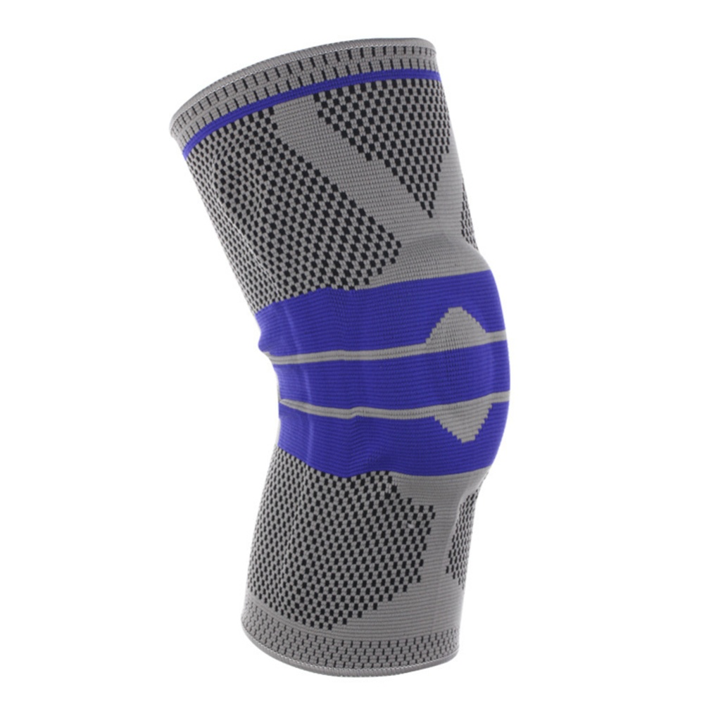 3D Weaving Protective Compression Knee Sleeve for Men & Women, Brace Support Basketball Football Sports Activities Smoke gray XL - Image 3