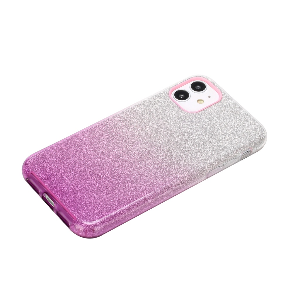 For iphone X/XS/XR/XS MAX/11/11 pro MAX Phone Case Gradient Color Glitter Powder Cover with Airbag Bracket purple - Image 3