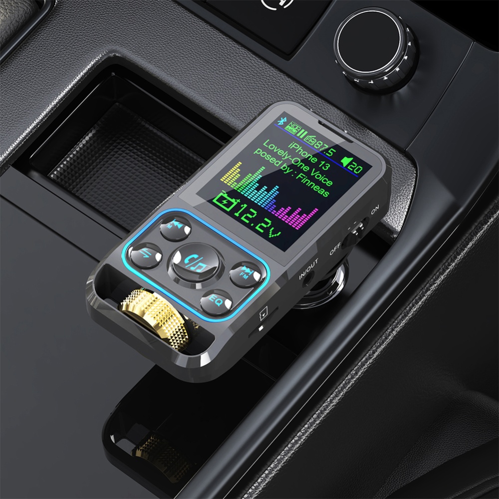 Fm Transmitter Wireless Car Handsfree Bluetooth Mp3 Player Black - Image 2