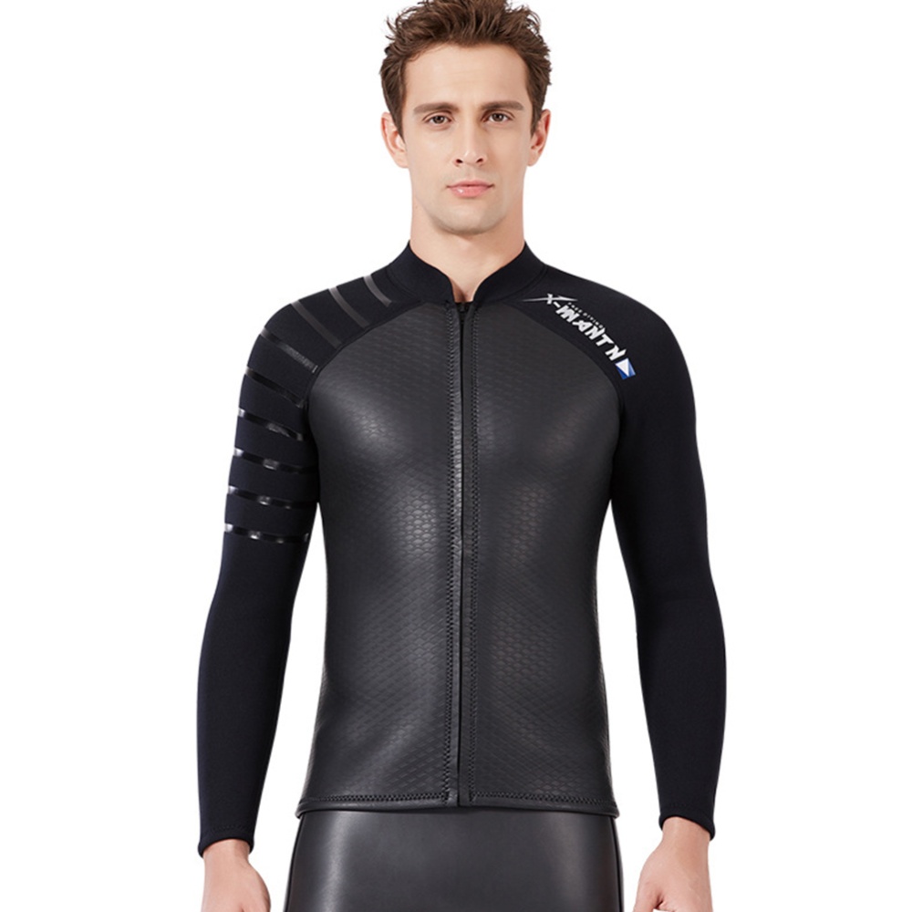 Smoothbark Diving Suit for Men 3MM Seperate Female Jacket Surfing Warm Swimwear Male black_XL - Image 2