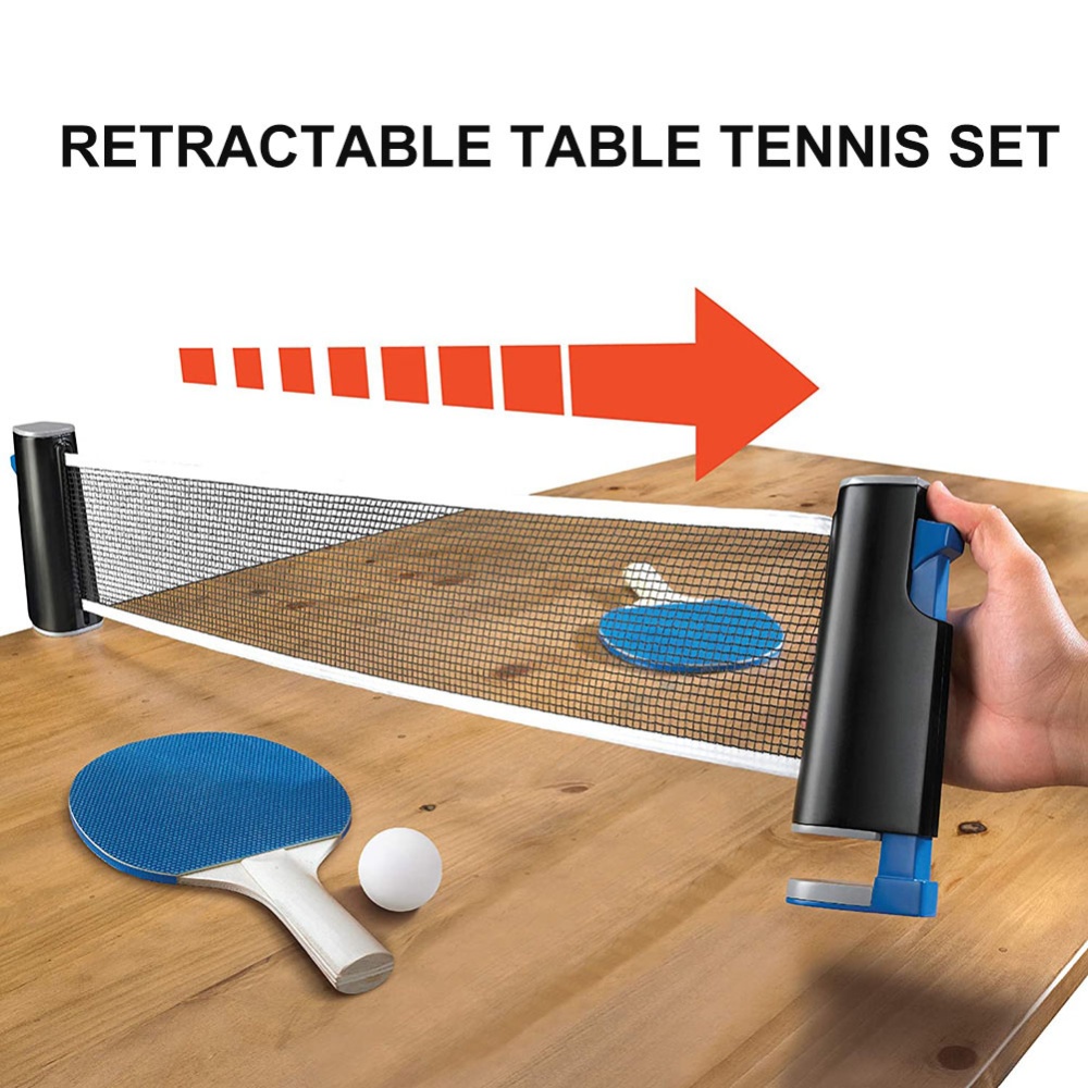 Table Tennis Racket Set Portable Telescopic Rack Black and blue PT-270 - Image 2