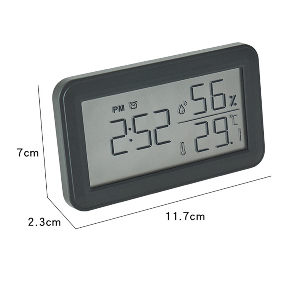 Digital Alarm Clock Lcd Large Screen Time Date Display Temperature Humidity Monitor Desk 2118 white - Image 3