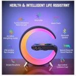Smart Wake Up Light Alarm Clocks with App Sunrise Clock 15w Fast Wireless Charger for Heavy Sleepers Black - Image 2