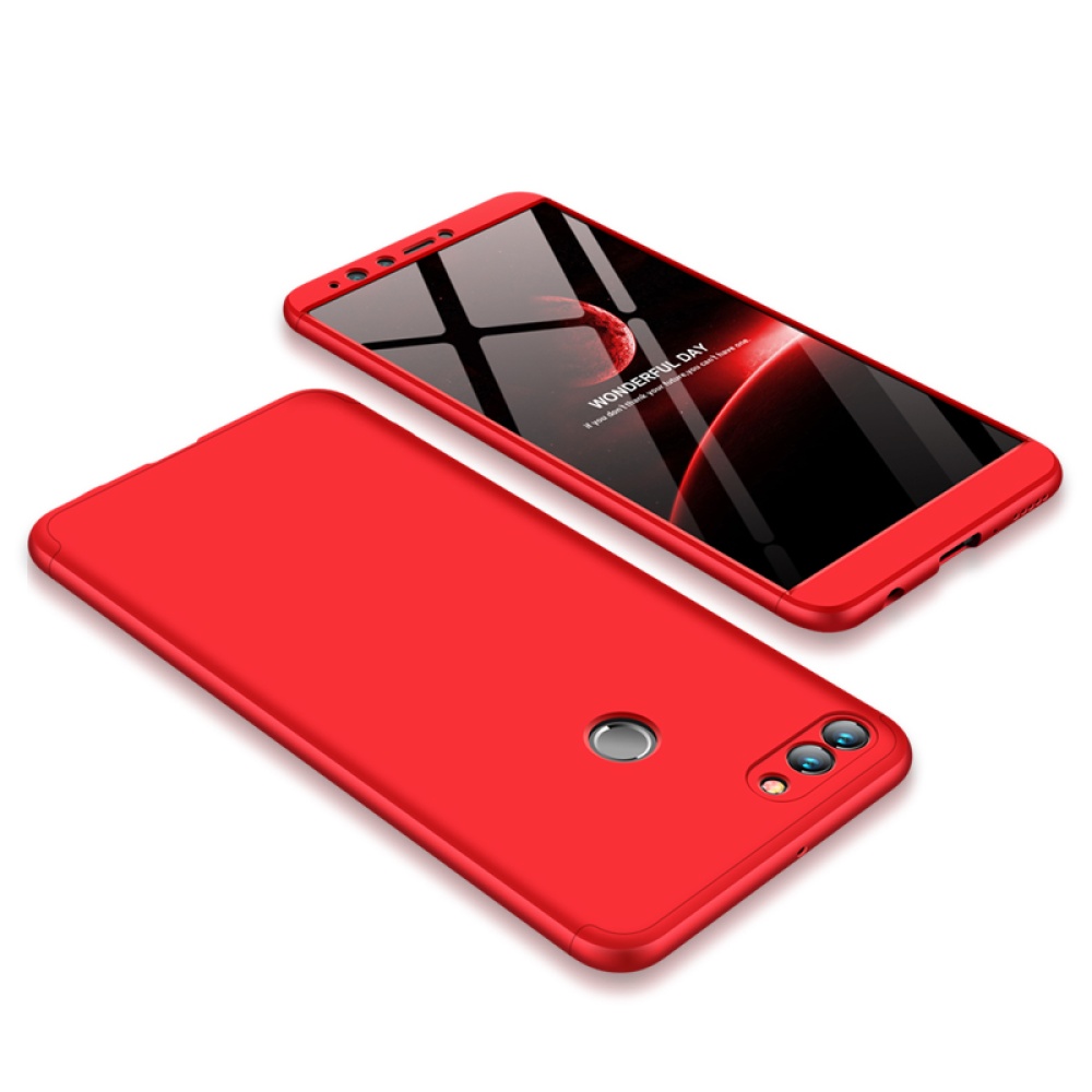 For HUAWEI Y9 2018/Enjoy 8Plus Ultra Slim Back Cover Non-slip Shockproof 360 Degree Full Protective Case Red black red - Image 3