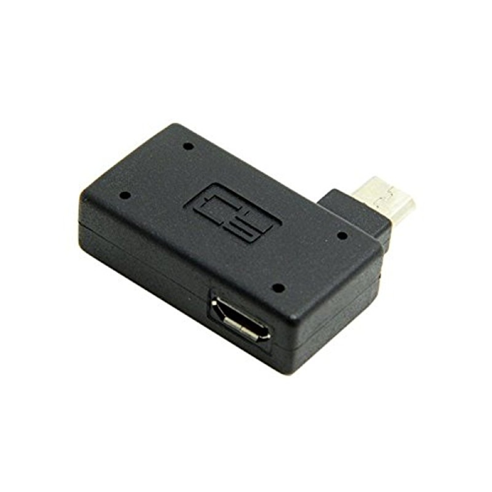 CY 90 Degree Right Angled Micro USB 2.0 OTG Host Adapter with Power for Galaxy S3 S4 S5 Note2 Note3 Cell Phone & Tablet - Image 3