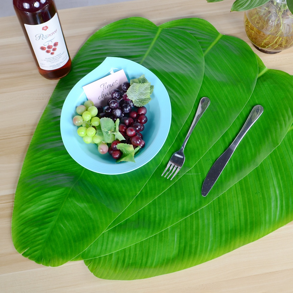 Hawaii Green Banana Leaf Shape Placemat Tabletop Wall Decoration - Image 3