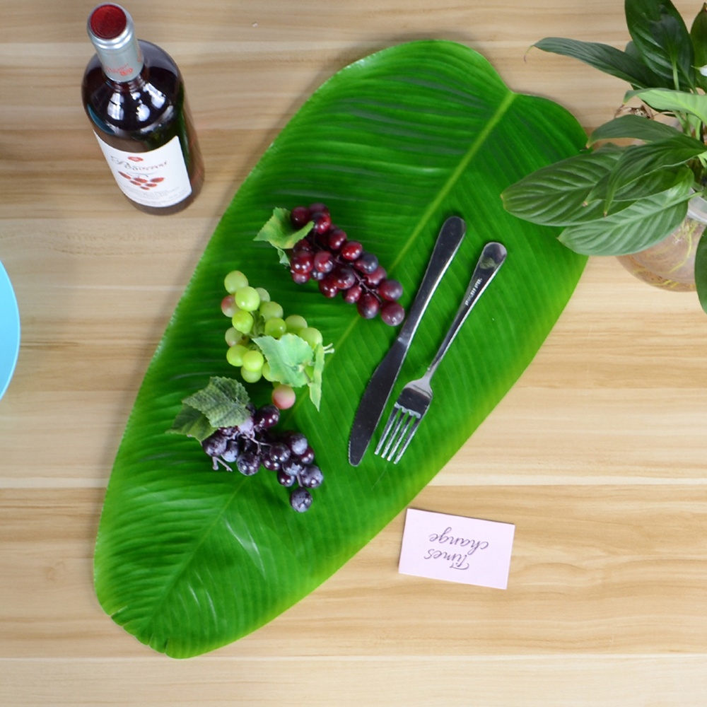 Hawaii Green Banana Leaf Shape Placemat Tabletop Wall Decoration - Image 2