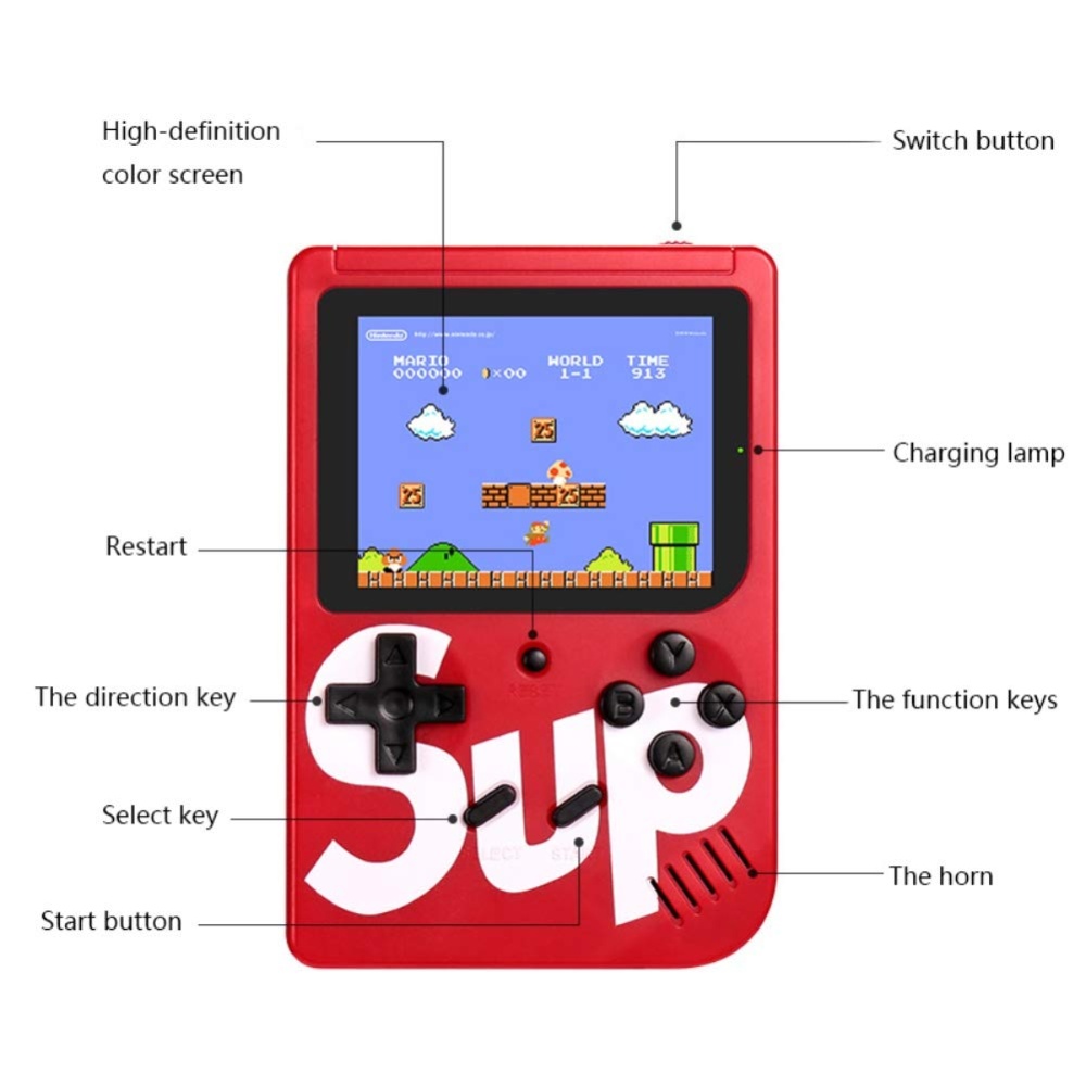 SUP X Game Box 400 In One Handheld Console Can Connect To A TV red - Image 3