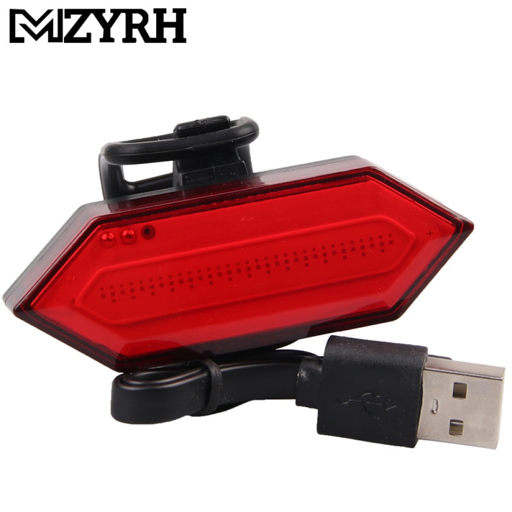 Bike USB Charging Taillight Warning Lights Flashlight for Bicycle Rear Light Red light - Image 3