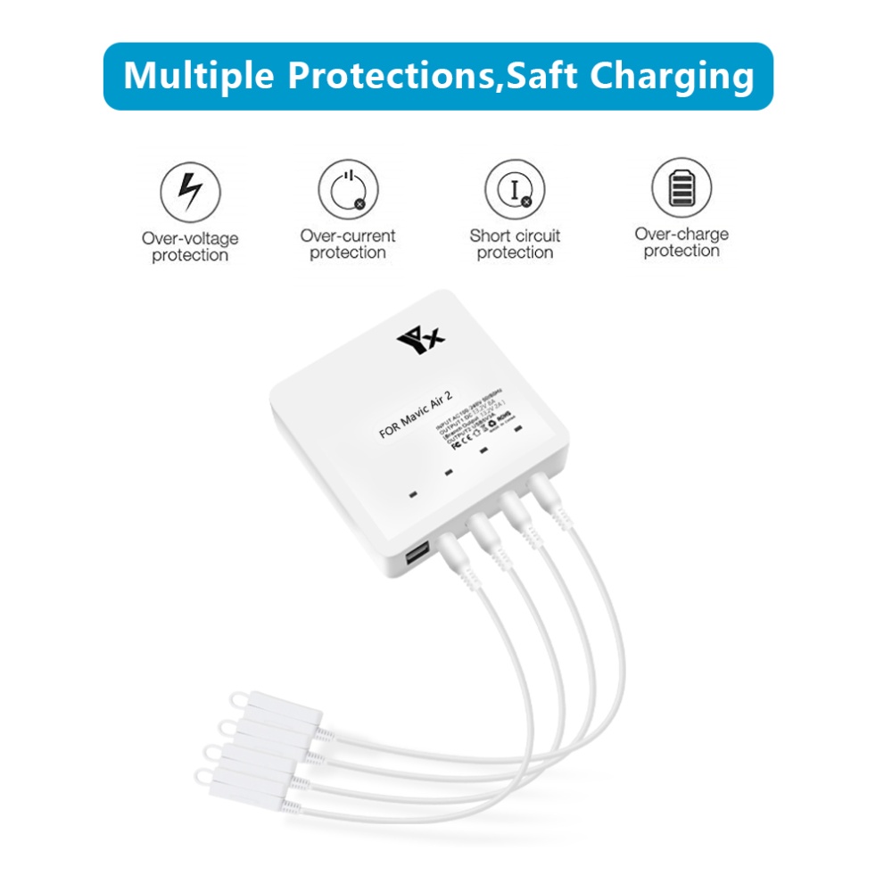 Battery Charger for Mavic Air 2 Intelligent Fast Charging Hub AC 100-240V DJI Air2 Flight Australian plug - Image 3