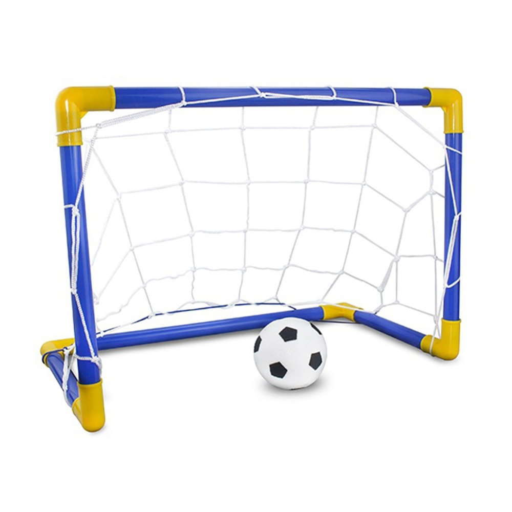 Children Toddler Portable Detachable Outdoor Plastic Soccer Goal Set Frame Football Pump Door Net As shown - Image 3