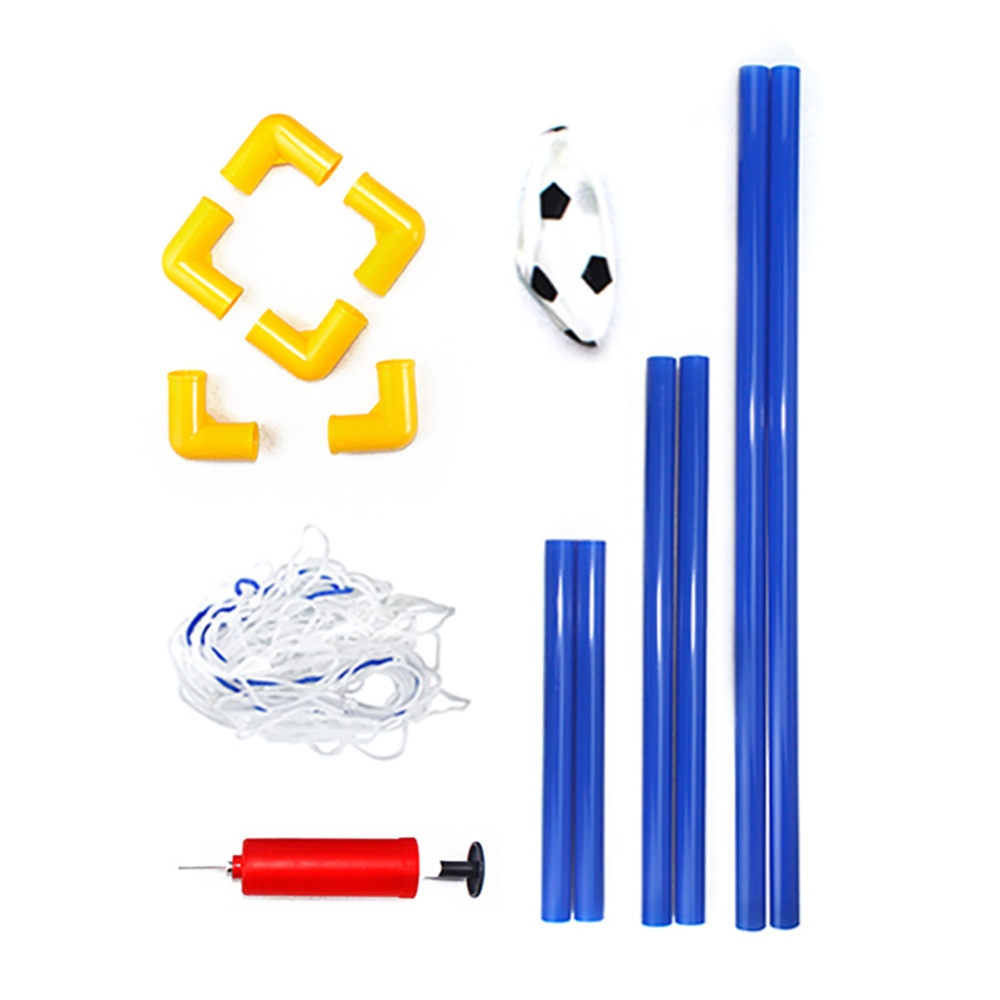 Children Toddler Portable Detachable Outdoor Plastic Soccer Goal Set Frame Football Pump Door Net As shown - Image 2