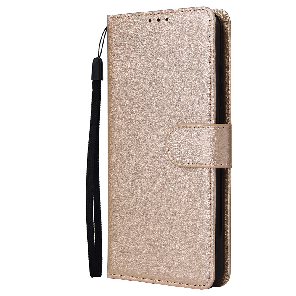 For HUAWEI PSmart 2020/Y5P/Y6P PU Leather Mobile Phone Cover with 3 Cards Slots Frame Golden - Image 3