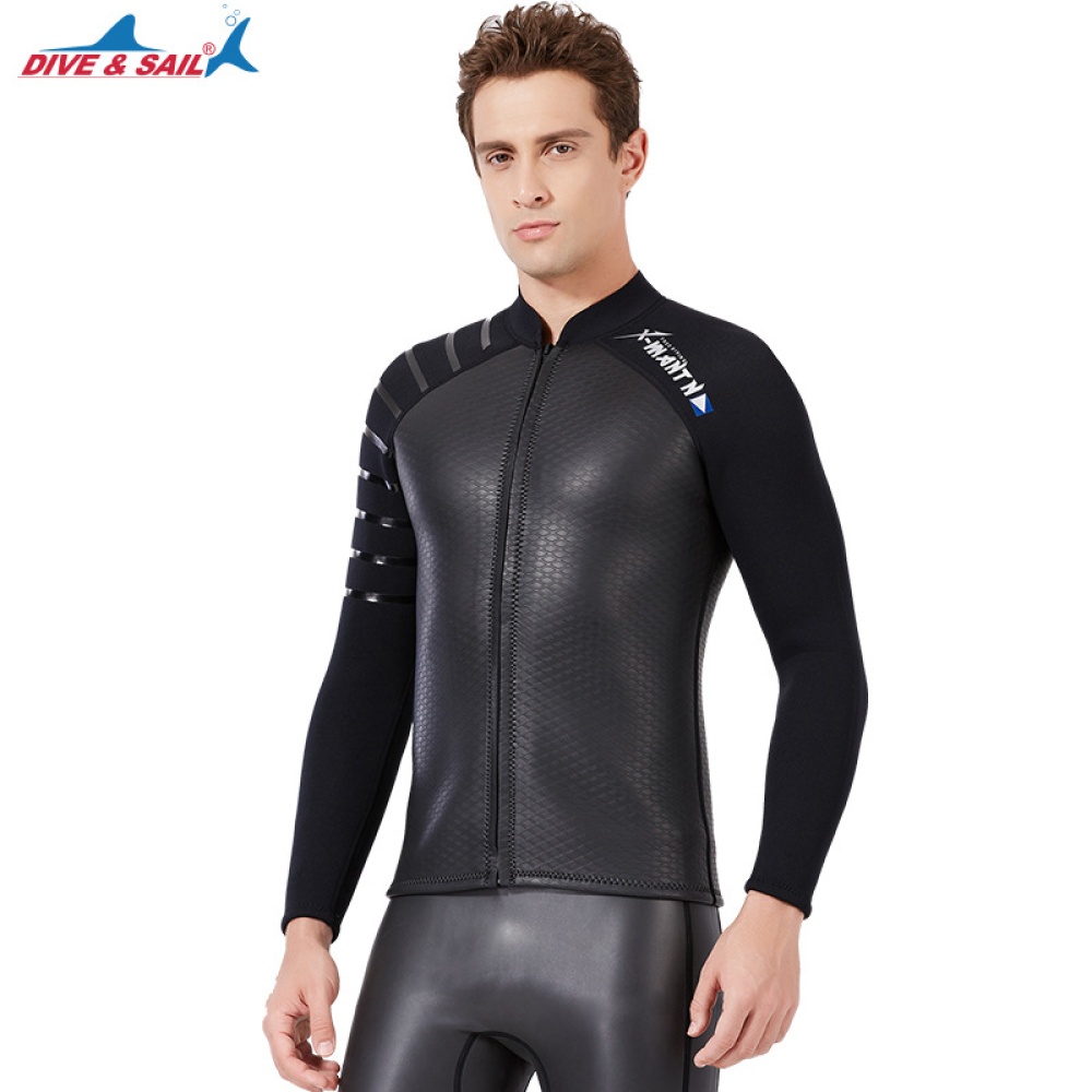 Smoothbark Diving Suit for Men 3MM Seperate Female Jacket Surfing Warm Swimwear black_XL - Image 3