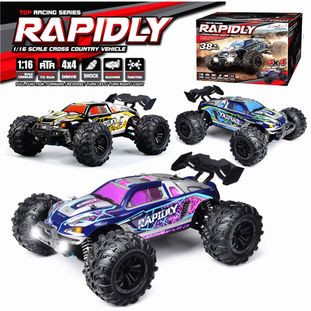 High-speed Remote Control Car 4wd 1:16 Led Light Stunt Drift Play Toys For Boys blue 101 - Image 3