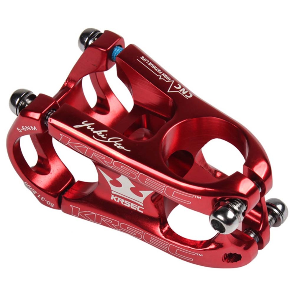 Bike Stem 31.8 mm Aluminium Alloy Downhill Bicycle MTB Cross Country XC Accessories Full red 50MM - Image 3