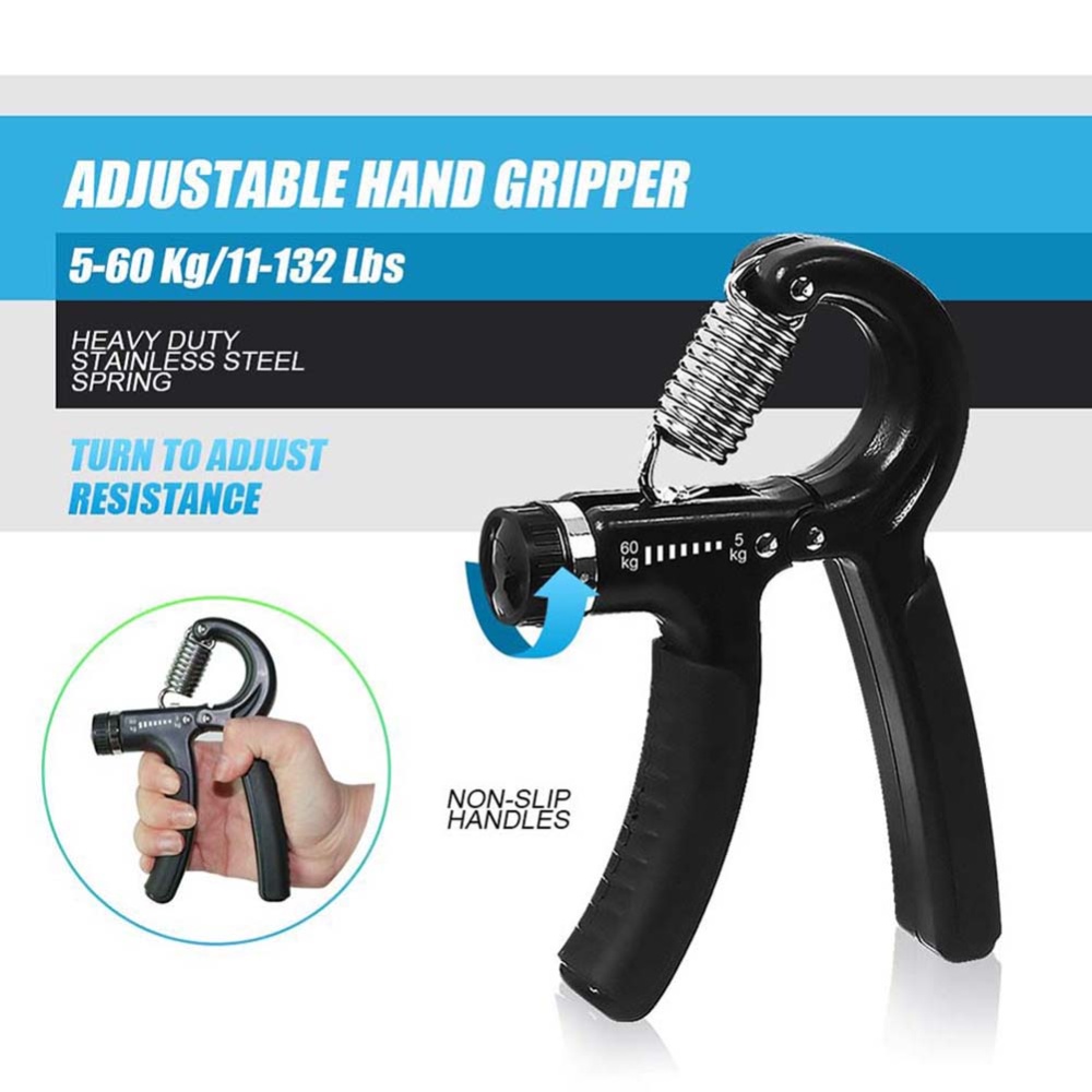 Adjustable Grip Device Set Ball Five-finger Training Finger Force Fitness black - Image 2