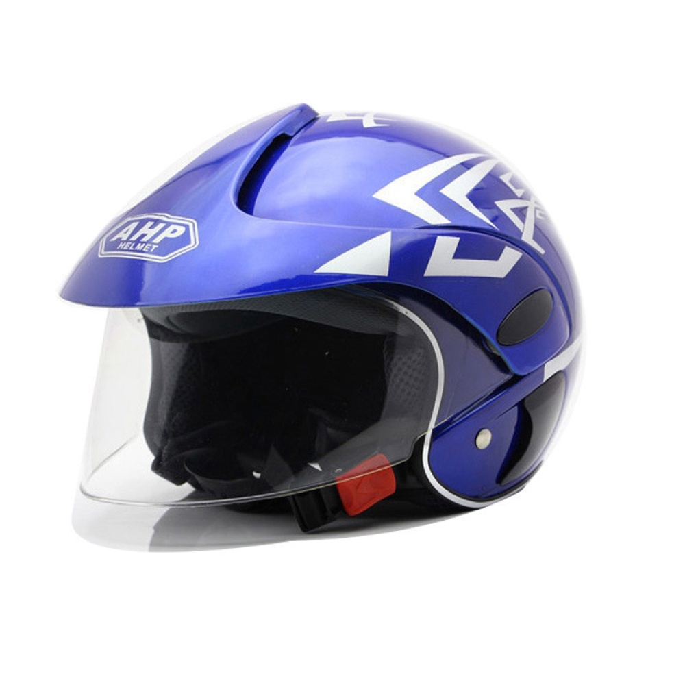 Kids Motorcycle Helmet Children Half For Cycling Head Protector Blue calf_Free size - Image 2