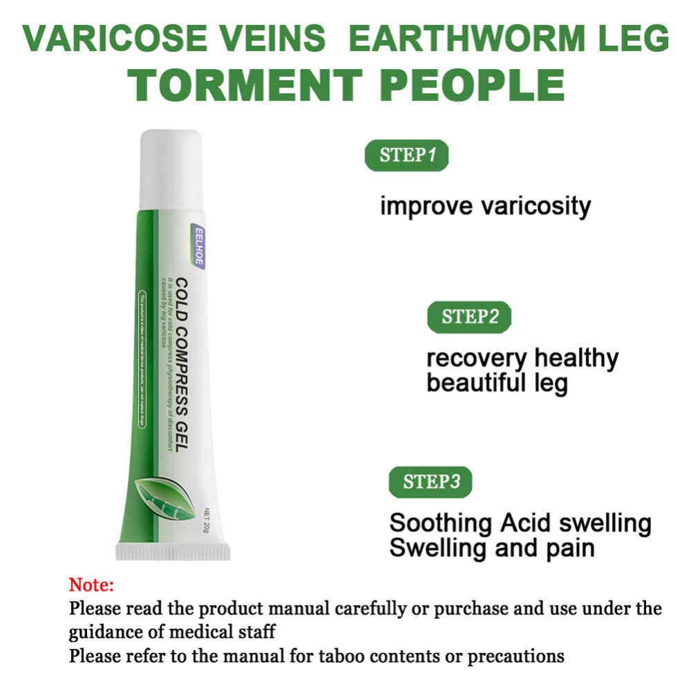 Varicose Vein Cold Compress Gel Leg Joint Care Pain Swelling Relief Body Cream Suit_20g - Image 2