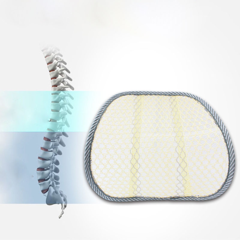 Universal Car Back Seat Support Mesh Lumbar Brace Cool Summer Breathable Office Home Ice silk_37cm*40cm - Image 2