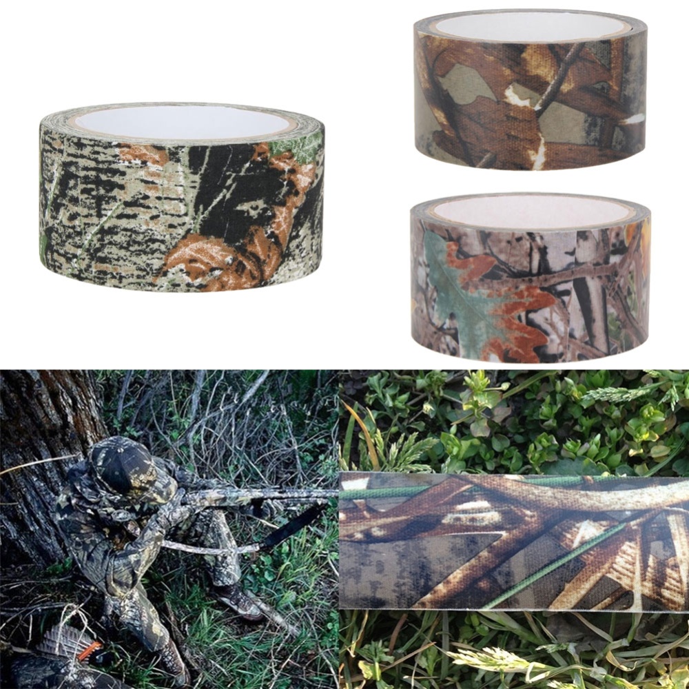 10M Outdoor Bionic Camouflage Maple Leaf Dead Hunting Tape Sticker Random Color_5 cm wide, 10 m length - Image 2