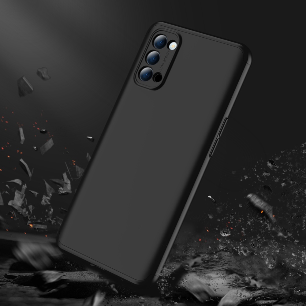 For OPPO Reno 4 /Reno Pro International Edition Mobile Phone Cover 360 Degree Full Protection Case black - Image 3