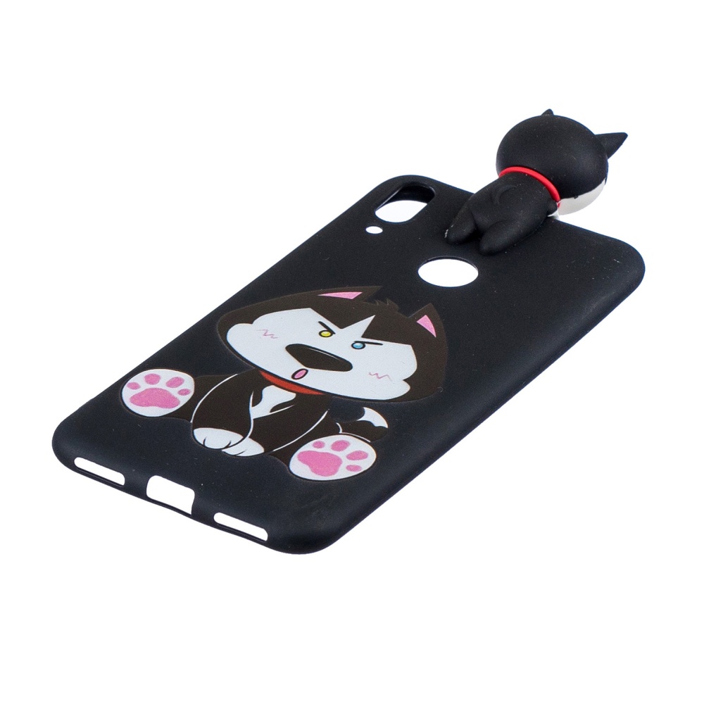 For Huawei Y6 2019 3D Cartoon Lovely Coloured Painted Soft TPU Back Cover Non-slip Shockproof Full Protective Case cute husky - Image 3