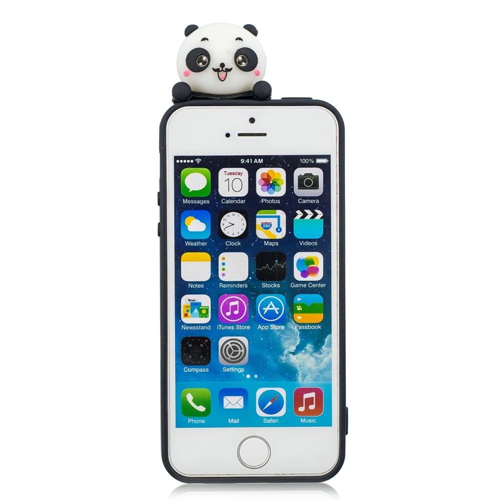 For iPhone 5/5S/SE/6/6S/6 Plus/6S Plus/7/8/7 Plus/8 Plus Phone Case 3D Cartoon Panda Bamboo Cellphone Back Shell Shockproof Smartphone Cover - Image 3