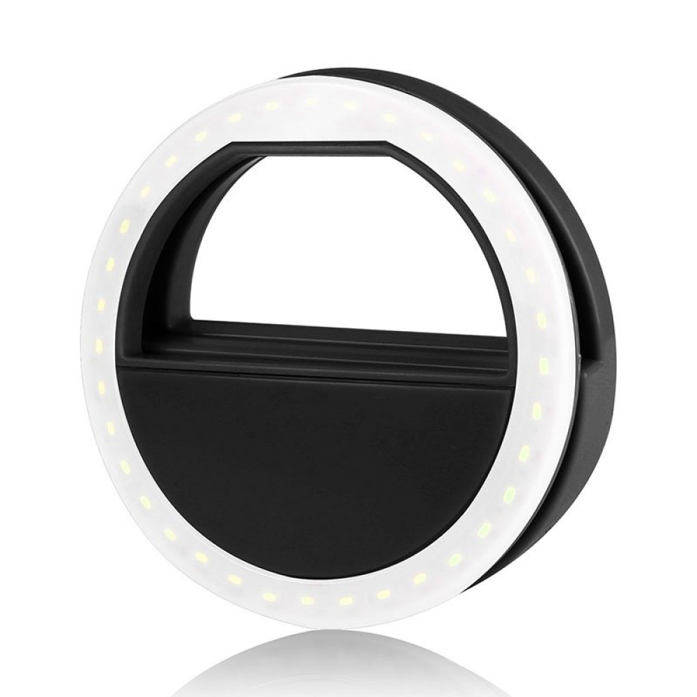 Phone Len LED Fill Light Portable Universal Selfie Flash Lamp Ring Black - Image 3