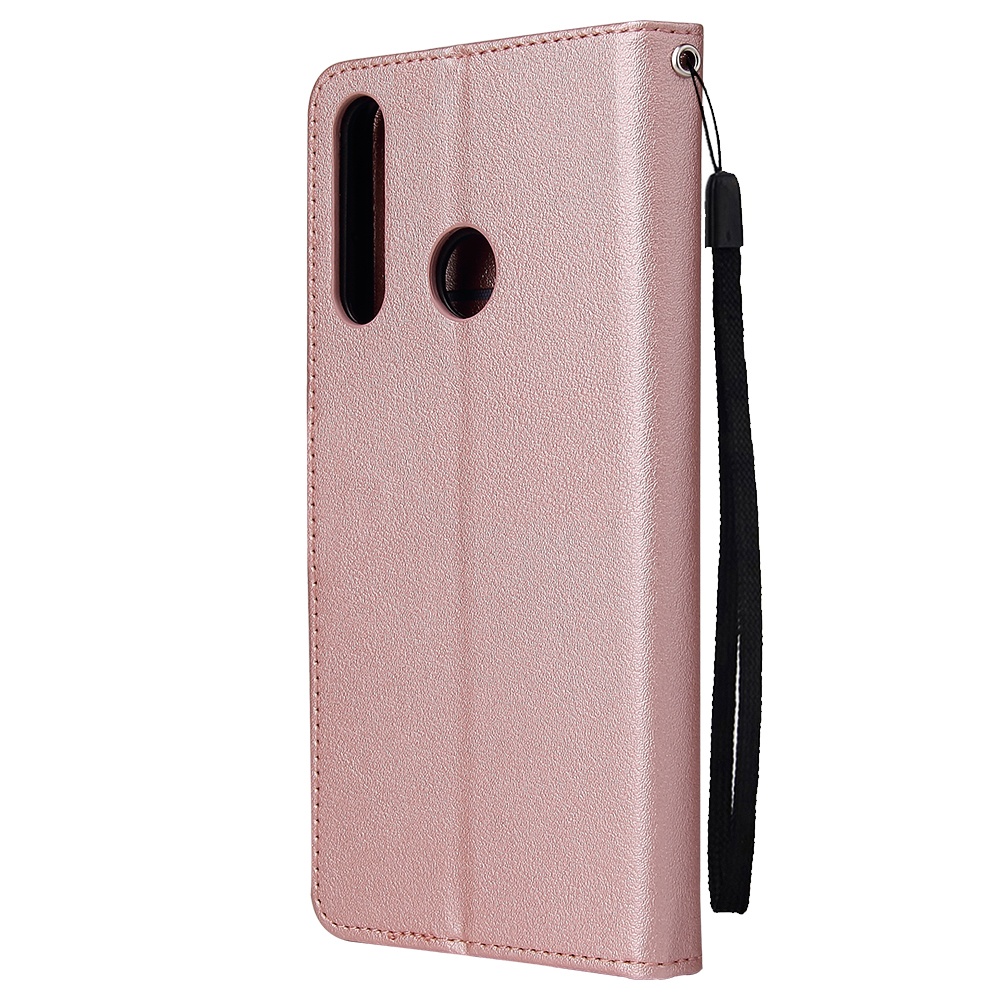 For HUAWEI PSmart 2020/Y5P/Y6P PU Leather Mobile Phone Cover with 3 Cards Slots Frame Rose gold - Image 3