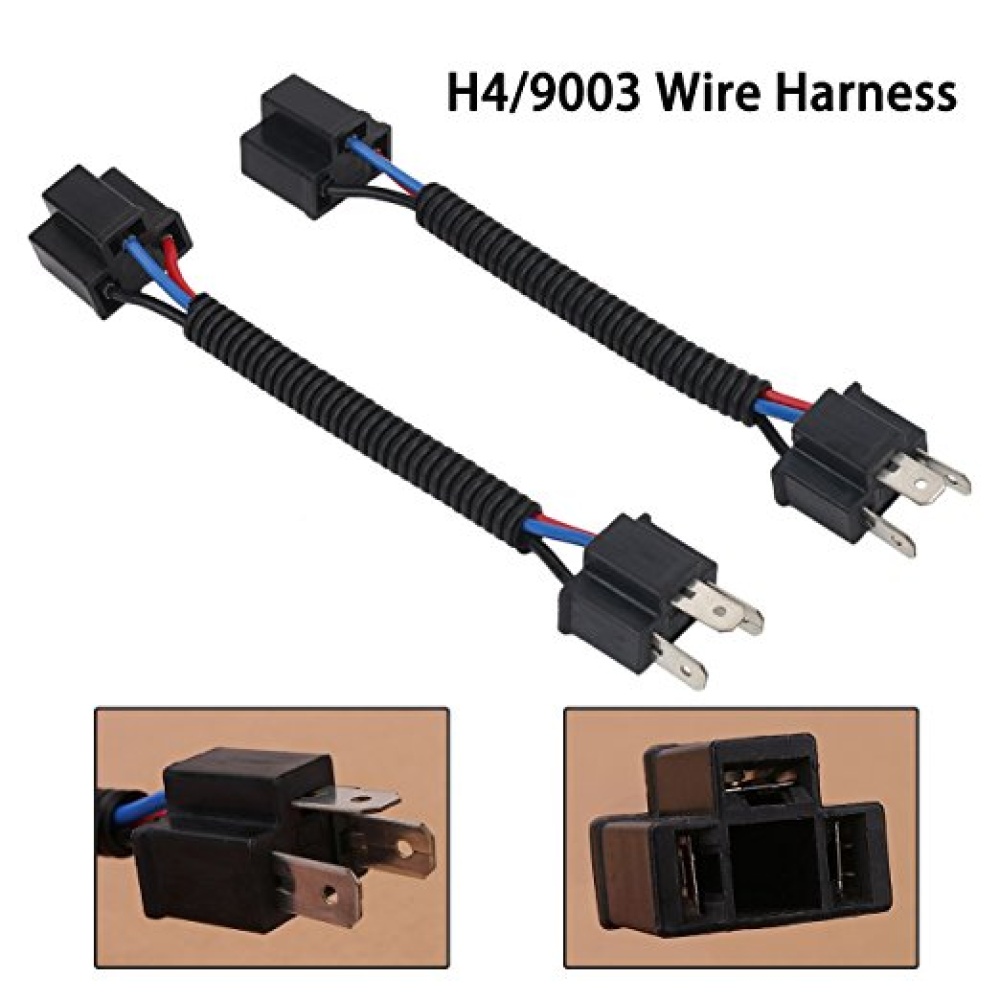 2Pcs H4 Double-headed Wire Harness Extension Socket Adapter Great for Headlights Fog Lights - Image 3