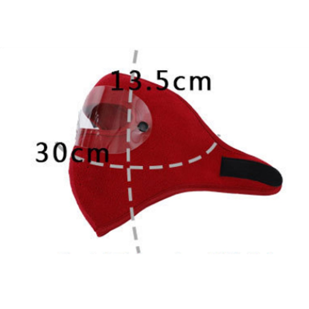 Winter Warm Full Face Cover Ear Protection Electric Car Riding Cycling Wind-proof Cold All-inclusive Thickened Red - Image 3