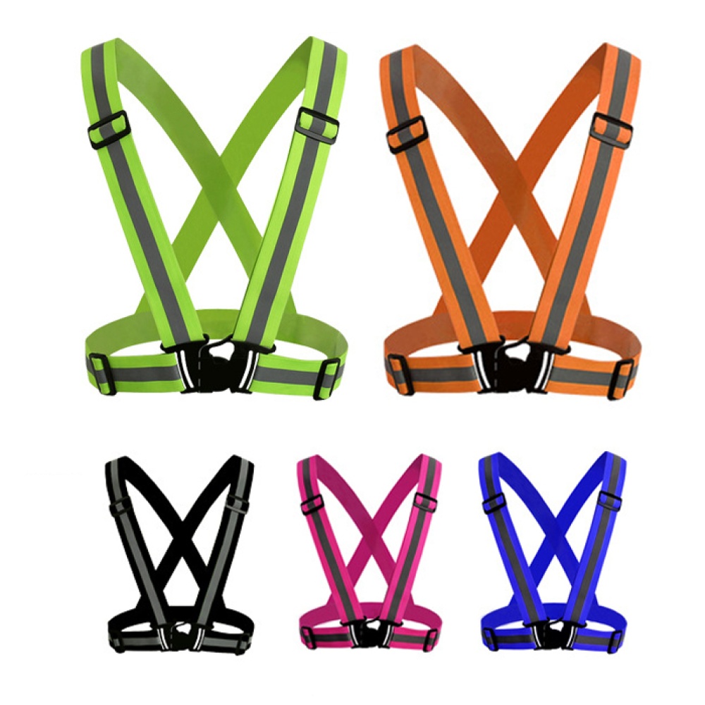 Adjustable V-shape Reflective Safety Vest Luminous Elastic Belt for Night Running Cycling Sports Outdoor Clothes Pink - Image 3