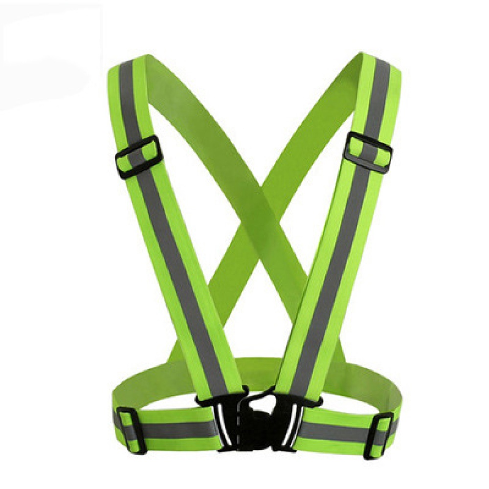 Adjustable V-shape Reflective Safety Vest Luminous Elastic Belt for Night Running Cycling Sports Outdoor Clothes Fluorescent green - Image 2