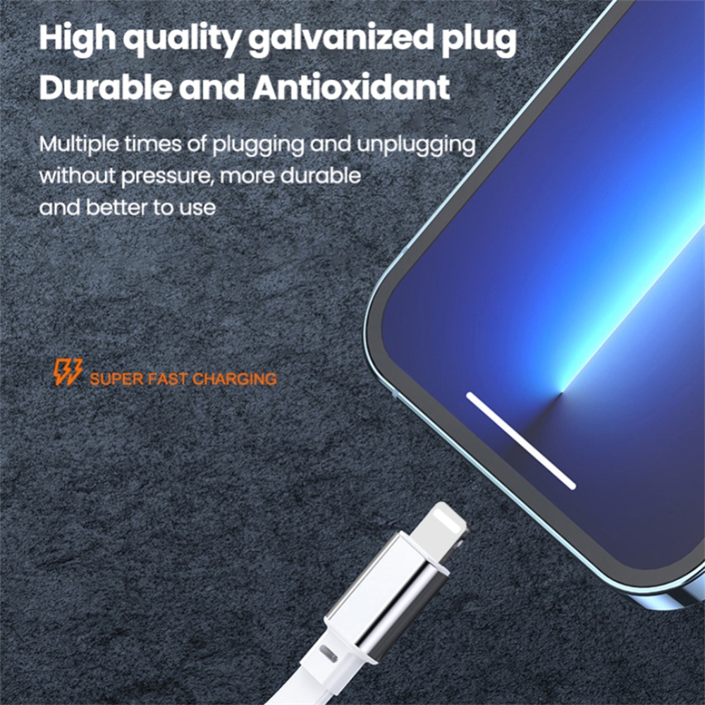 5A 3-in-1 Usb C Charging Cable a to 8-pin Micro Type Compatible for iPhone Huawei Samsung Xiaomi White - Image 3