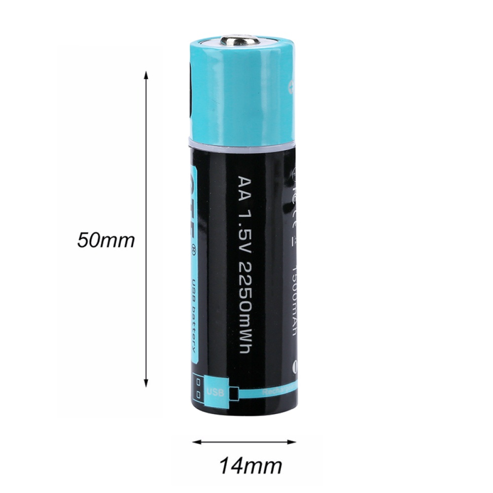 USB Rechargeable AA Battery 1500mAh 1.5v Quick Charging Lithium 2PCS - Image 3