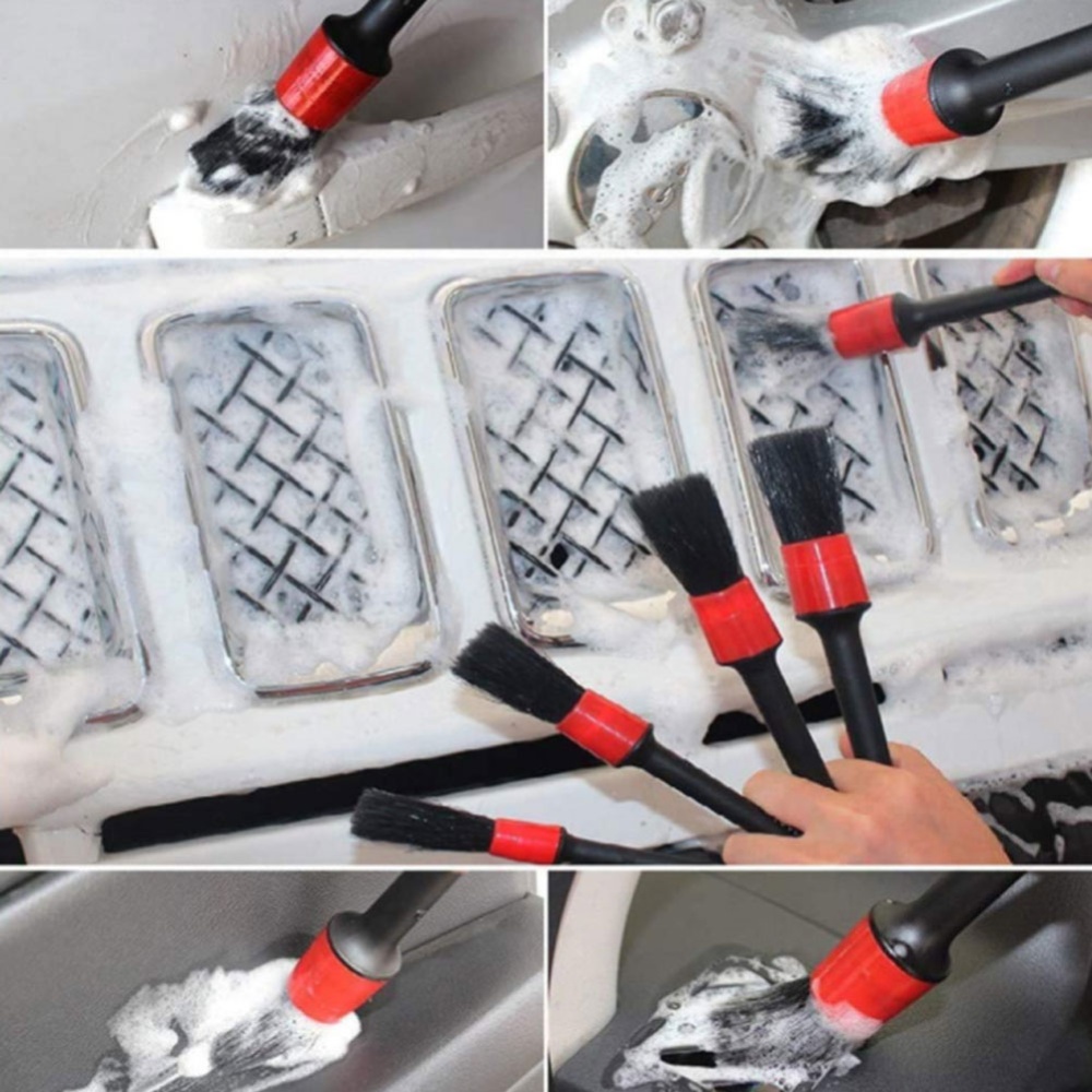 9pcs/set Car Wash Cleaning Brush Crevice Air Conditioner Outlet Shutter Wire Set Random - Image 3