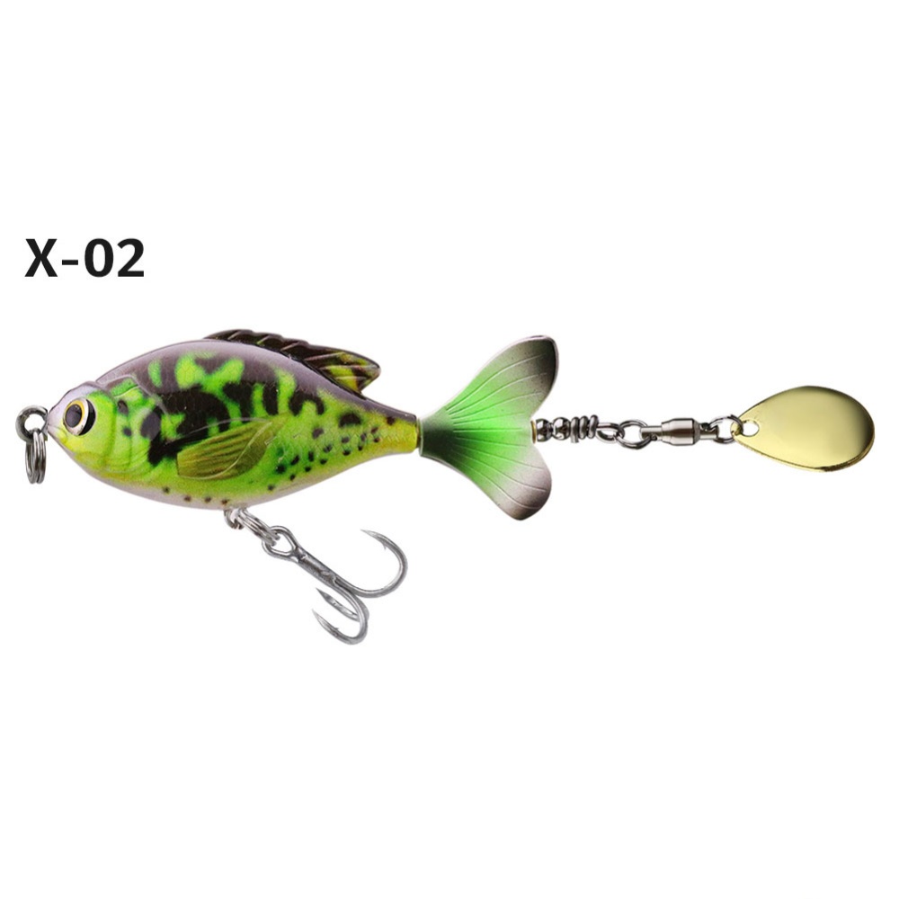 16.5G/6CM Rotate Tail Popper Lure Topwater Wobble Fishing Lures Bait Bass Tackle 5 boxes - Image 3