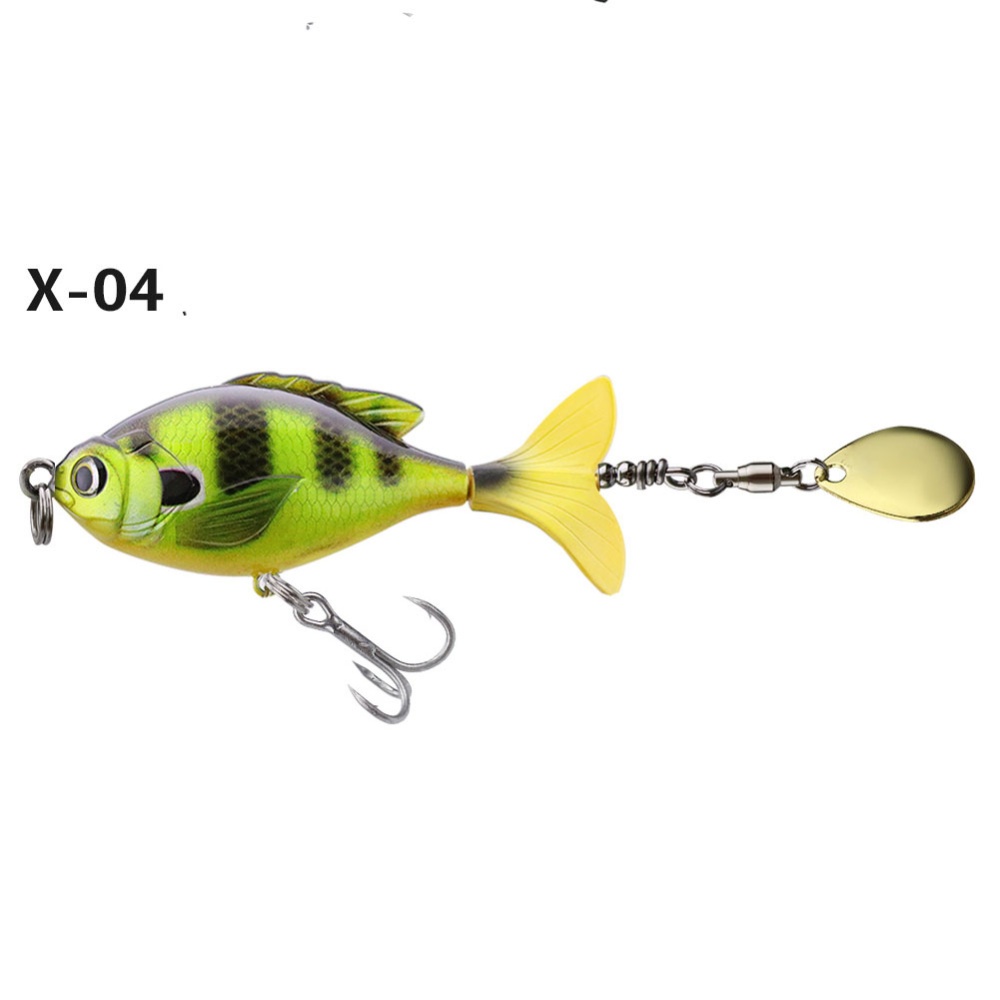 16.5G/6CM Rotate Tail Popper Lure Topwater Wobble Fishing Lures Bait Bass Tackle 5 boxes - Image 2