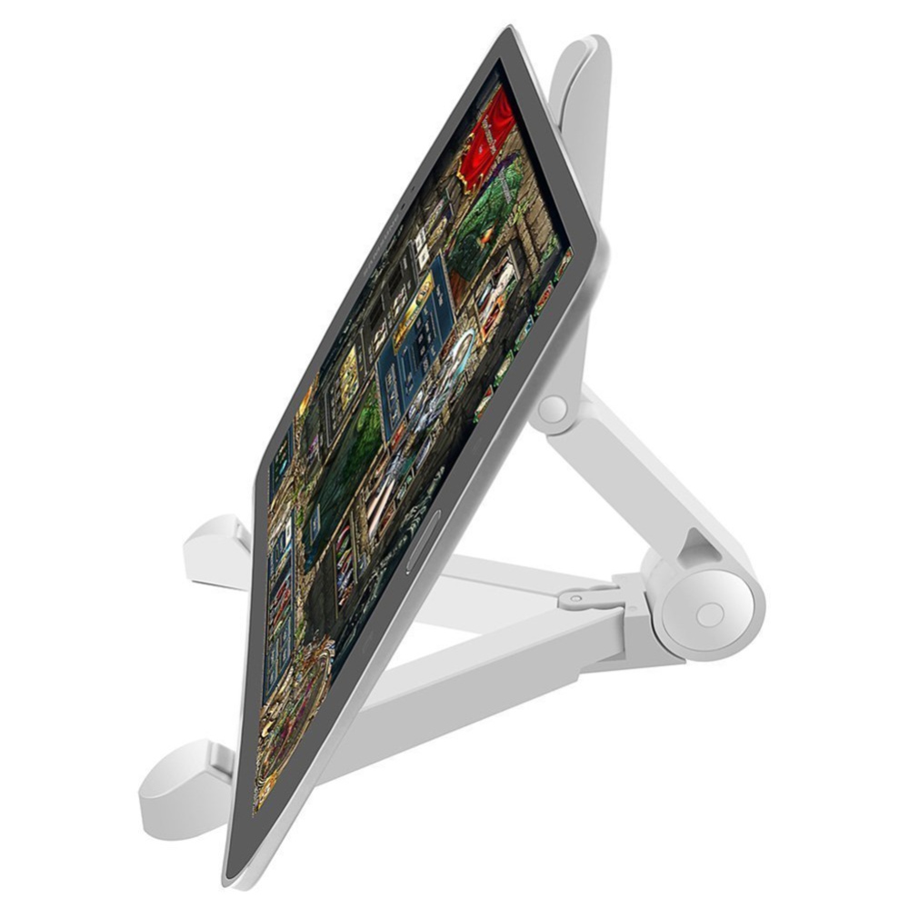 Vertical Adjustable Fold-up Stand Universal Flexible 180 Degree Multi-angle Portable Bracket for Tablet Computers Phone black - Image 3