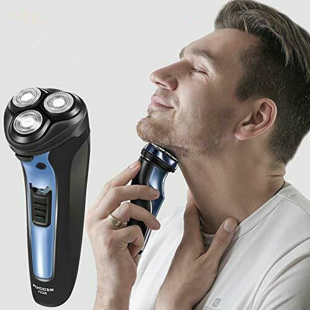 FLYCO Electric Shaver Men Portable Rotary 3-blade IPX7 Waterproof Electronic black_Australian regulations - Image 3