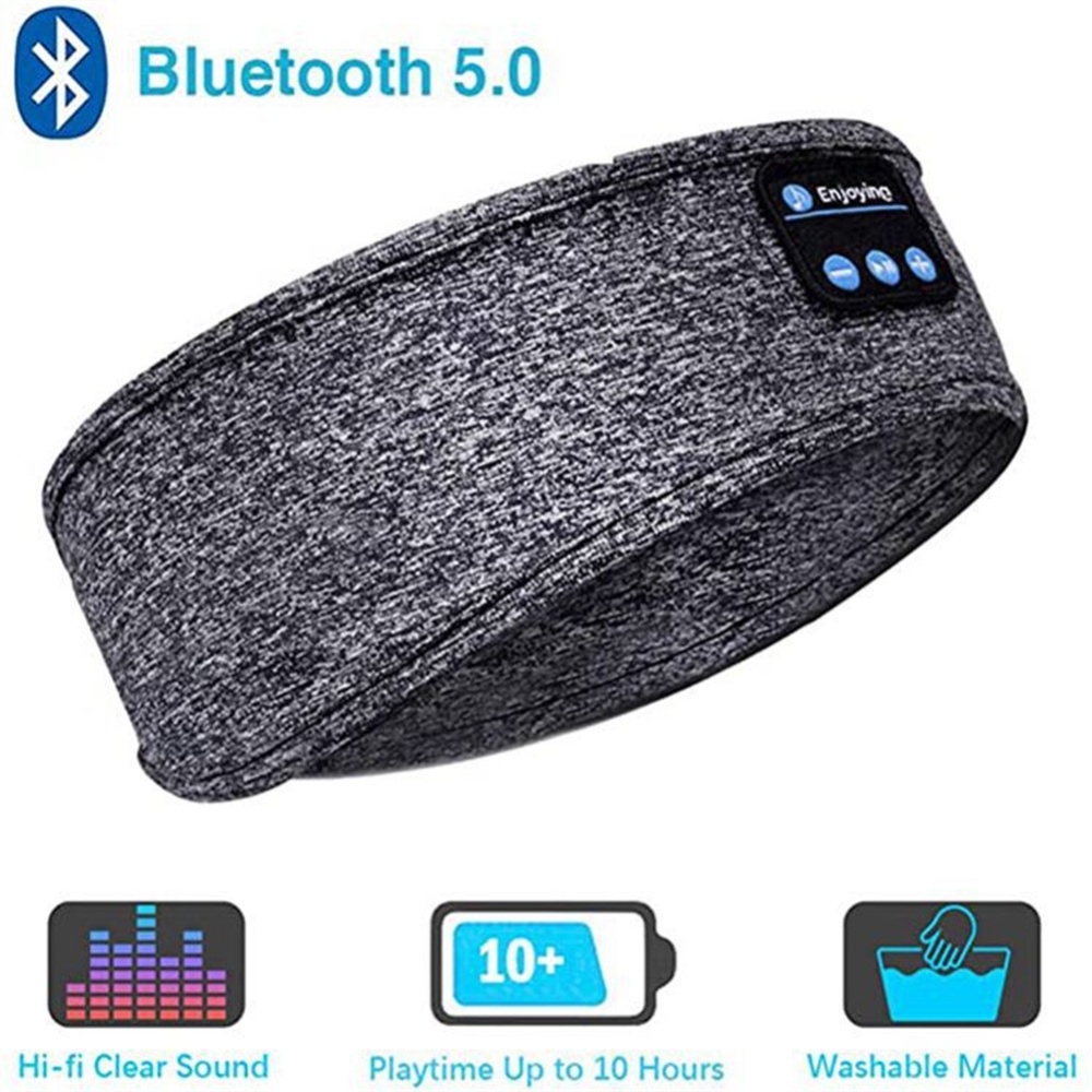 Sleep Eye Mask Headphones Wireless Bluetooth Music Sports Call Headset Breathable Yoga Headband Red - Image 2