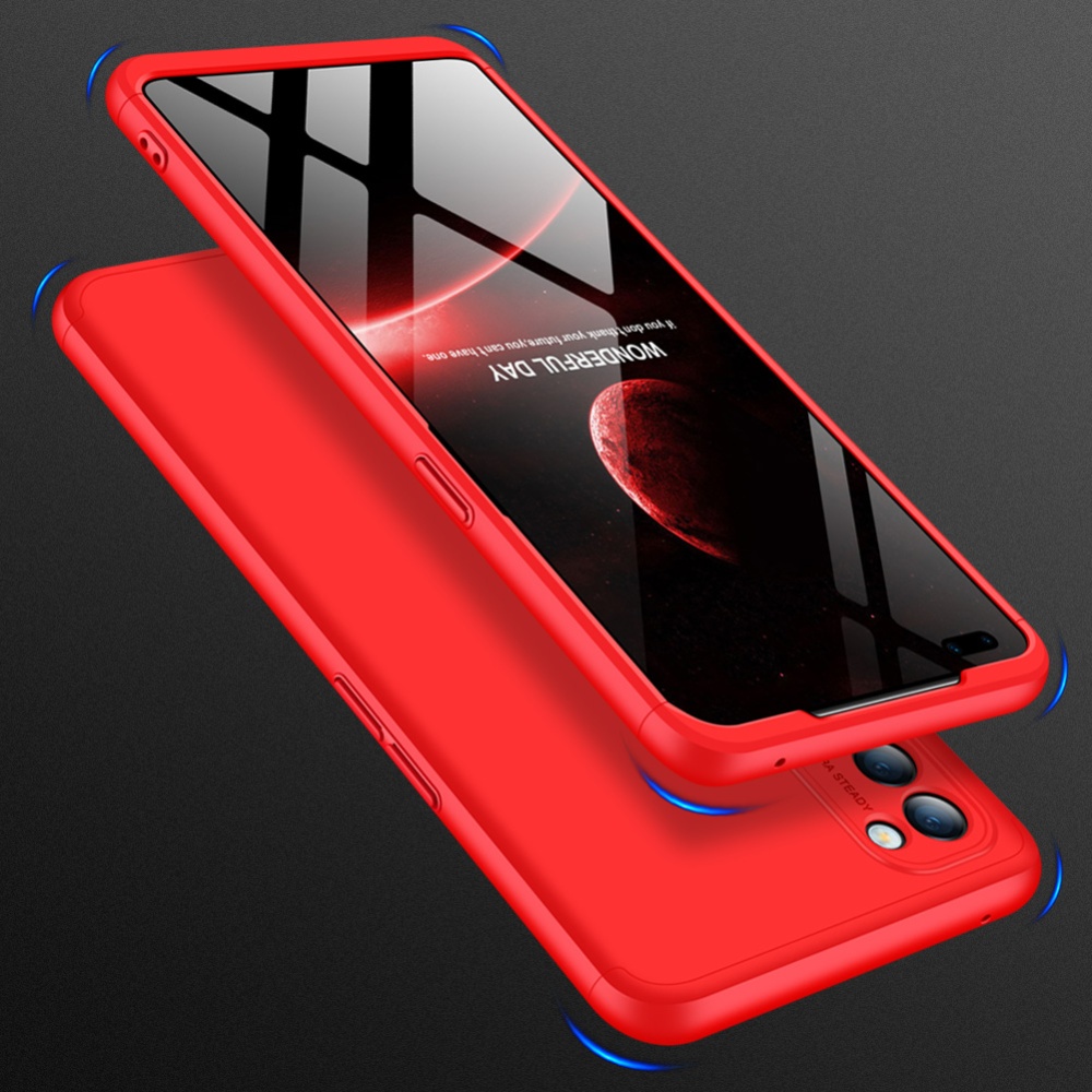 For OPPO Reno 4 /Reno Pro International Edition Mobile Phone Cover 360 Degree Full Protection Case red - Image 3