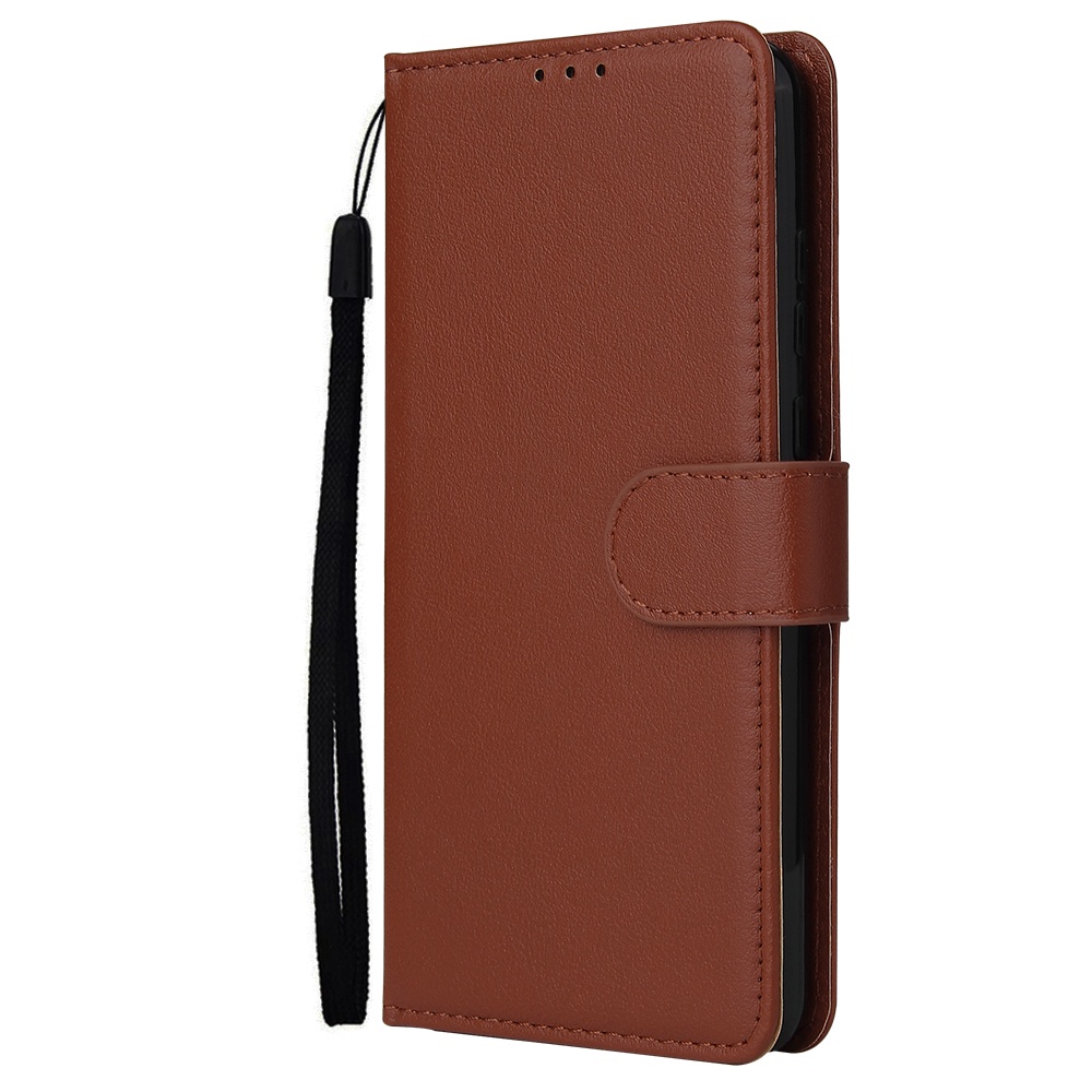 For HUAWEI PSmart 2020/Y5P/Y6P PU Leather Mobile Phone Cover with 3 Cards Slots Frame brown - Image 3