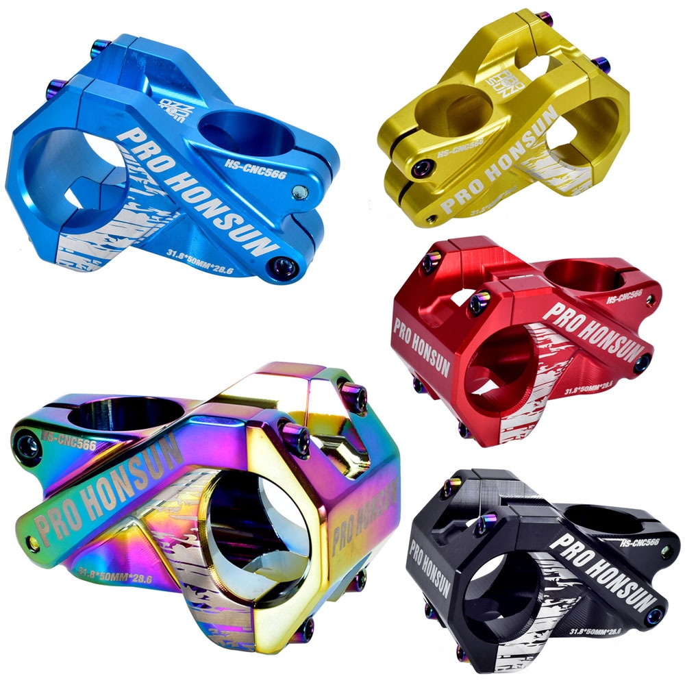 Colorful Bike Stem 28.6mm*31.8mm Hollow Short Cnc Mountain Bicycle Handlebar 50MM / dazzling_50MM 0 degree - Image 2