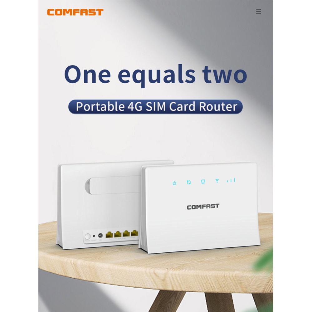 Comfast Er10 300mbps 4g Wireless Router 2.4ghz Support Sim Card Desktop To Wifi Wired Routing White_US Plug - Image 2