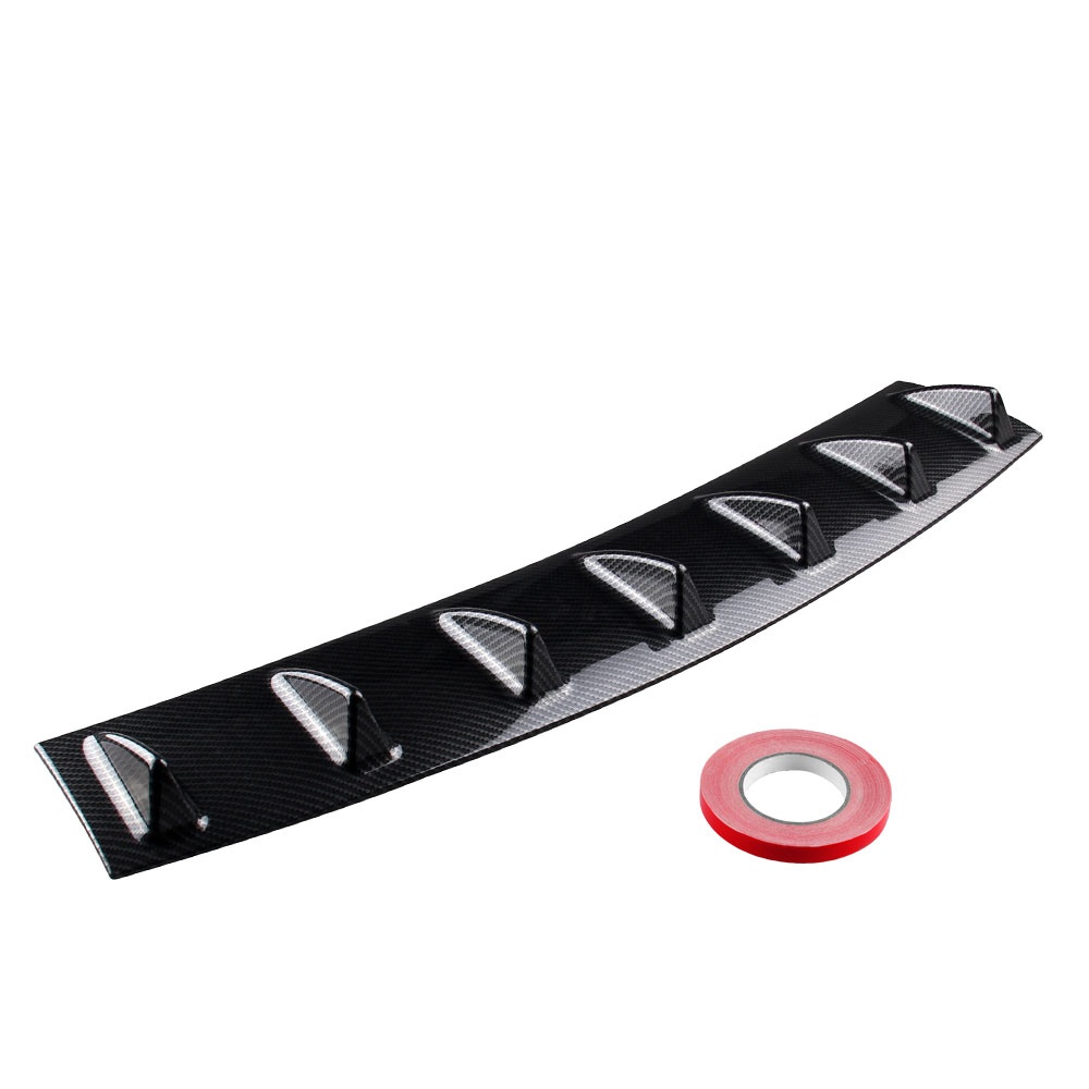 Shark Style Universal Rear Bumper ABS Lip Diffuser Fin Use M - Image 2