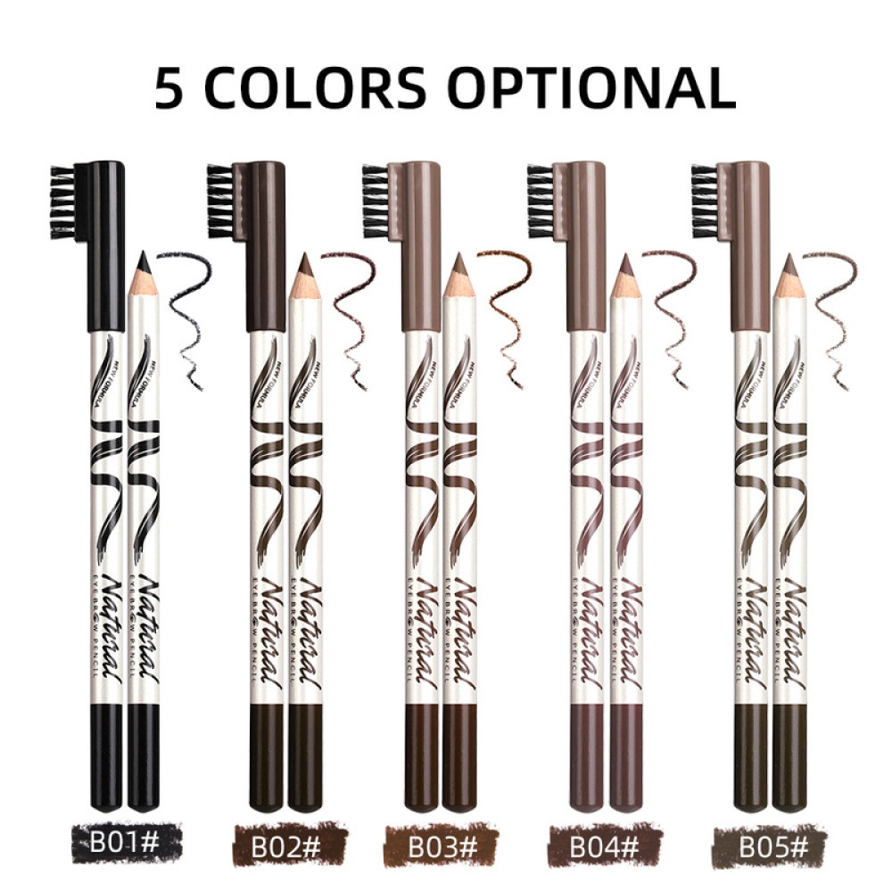 5 Colors Eyebrow Pencils Waterproof Pencil Shadow Makeup Fine Sketch colors - Image 3