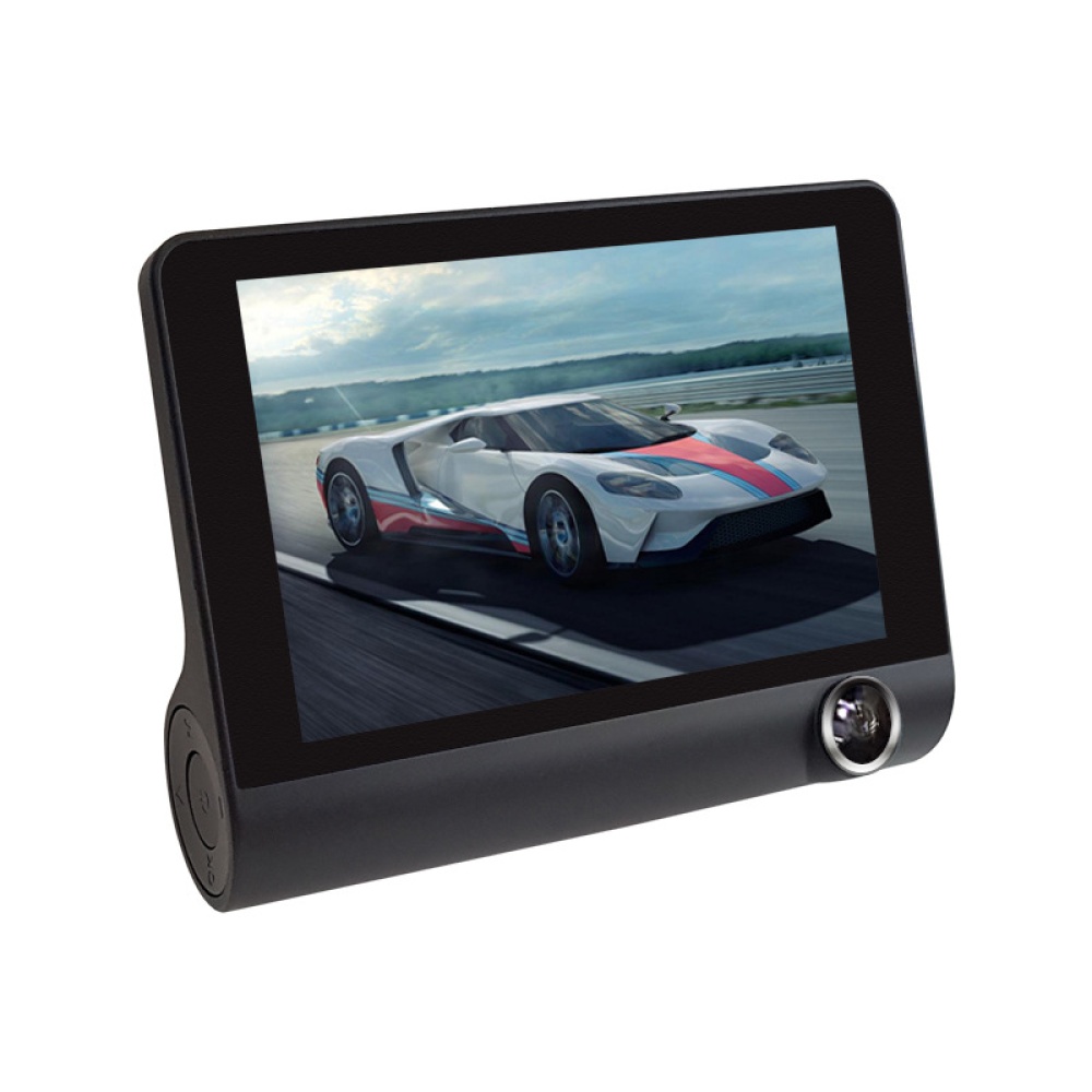 Three-camera Full High-definition 4-inch DVR Driving Recorder Reversing Image black - Image 2